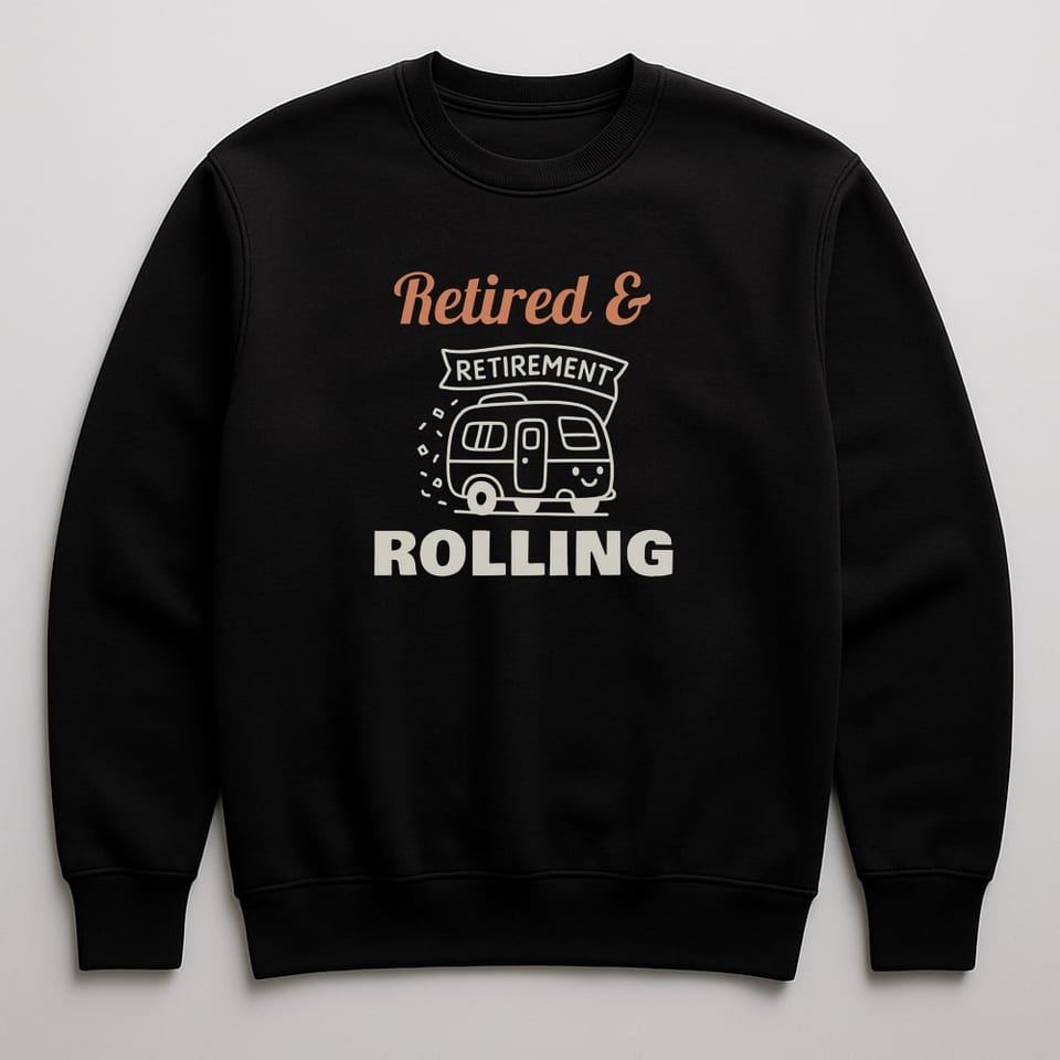 Retired & Rolling sweatshirt, Black