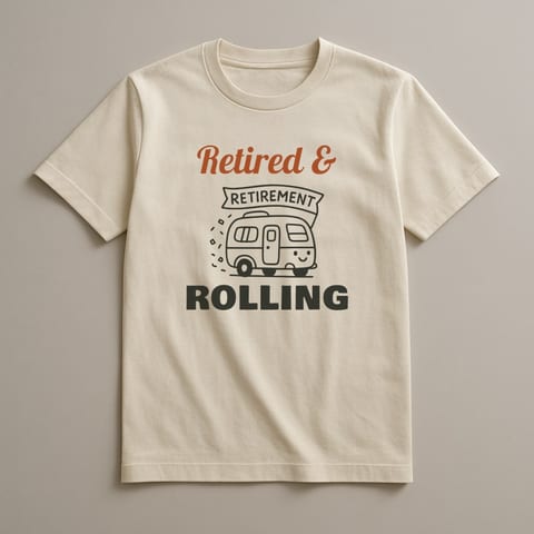 Retired & Rolling tee, Natural