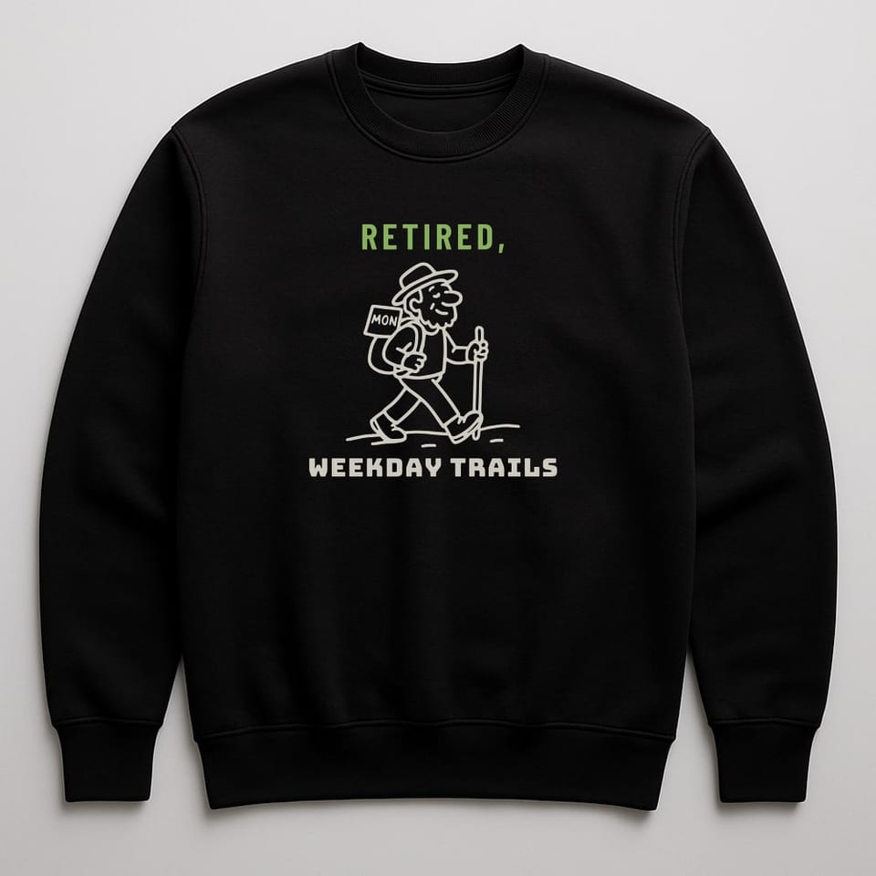 Retired, Weekday Trails sweatshirt, Black