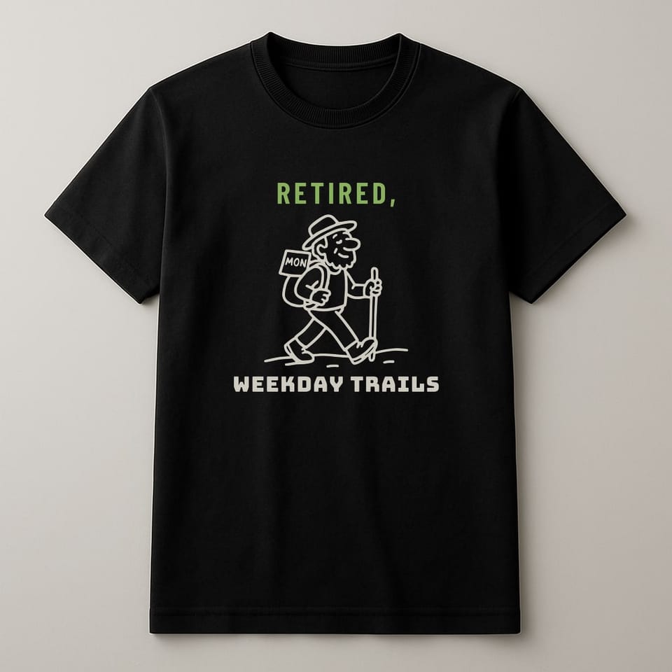 Retired, Weekday Trails tee, Black