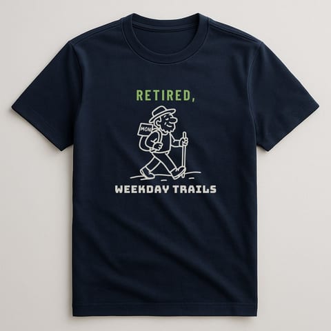 Retired, Weekday Trails tee, Navy