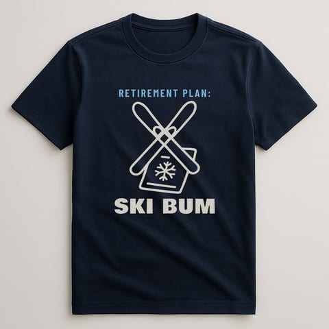 Retirement Plan: Ski Bum tee, Navy
