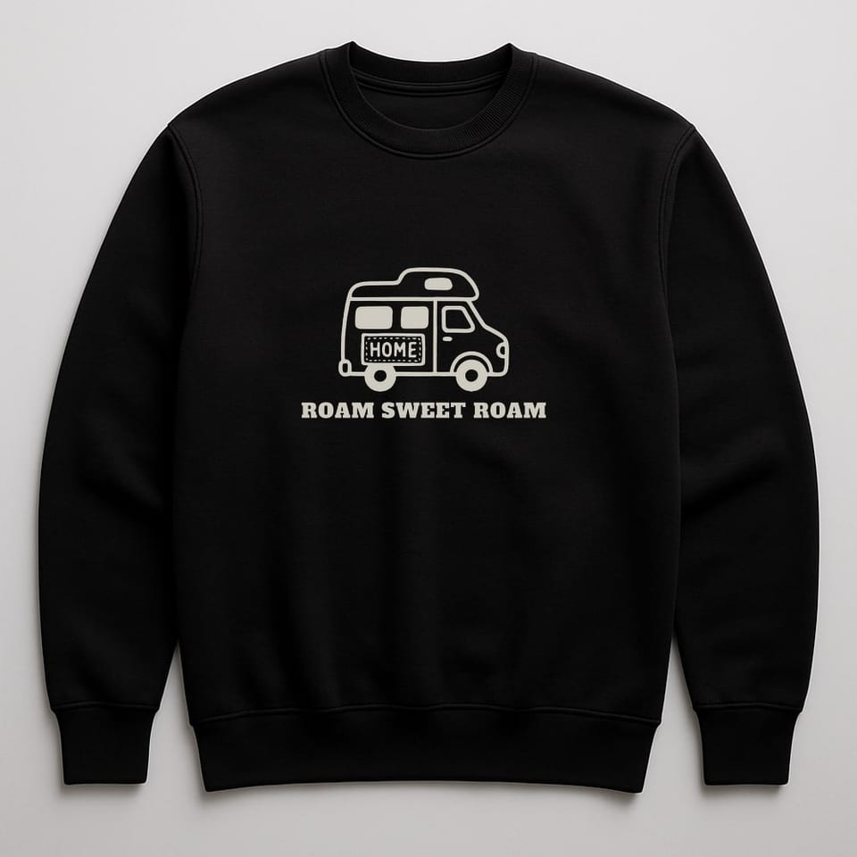 Roam Sweet Roam sweatshirt, Black