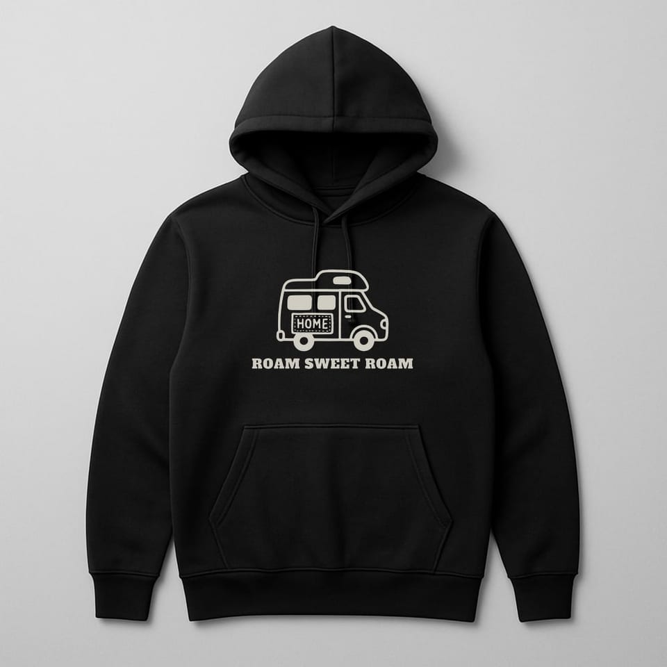 Roam Sweet Roam hoodie, Black