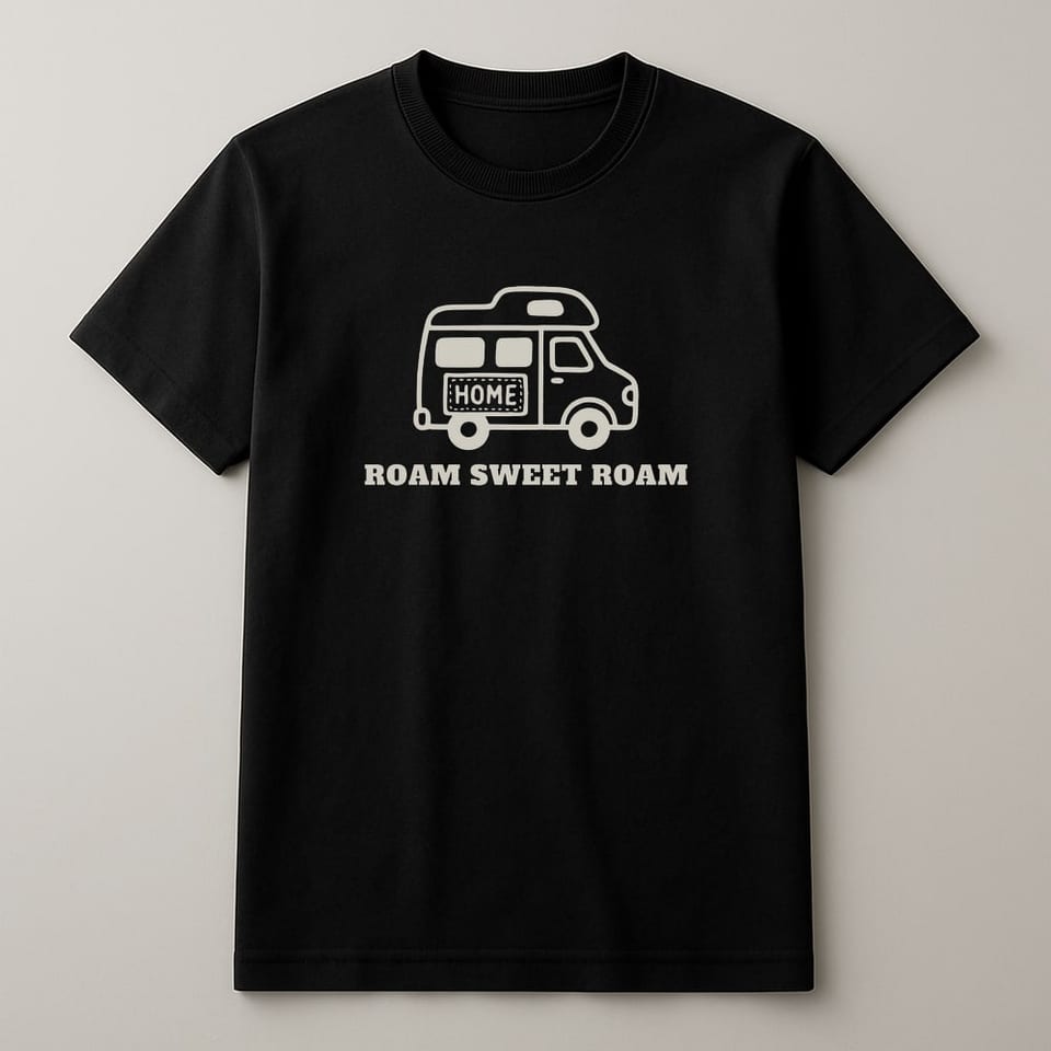 Roam Sweet Roam tee, Black