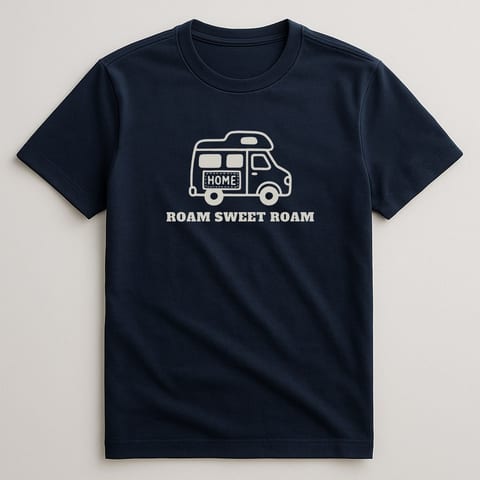 Roam Sweet Roam tee, Navy