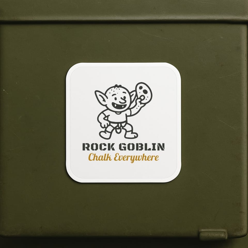 Rock Goblin sticker, White