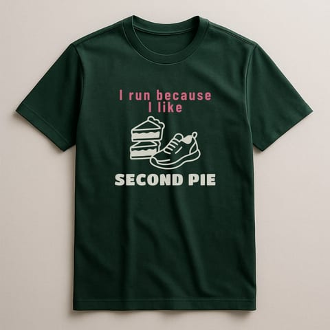 I Run Because I Like Second Pie tee, Forest