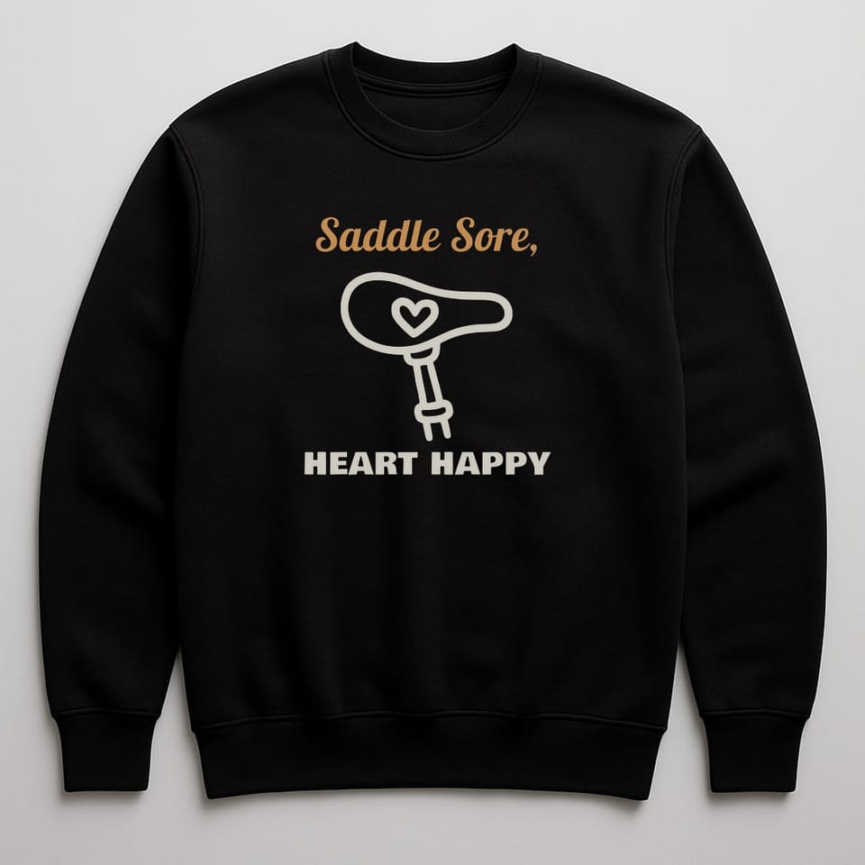 Saddle Sore, Heart Happy sweatshirt, Black