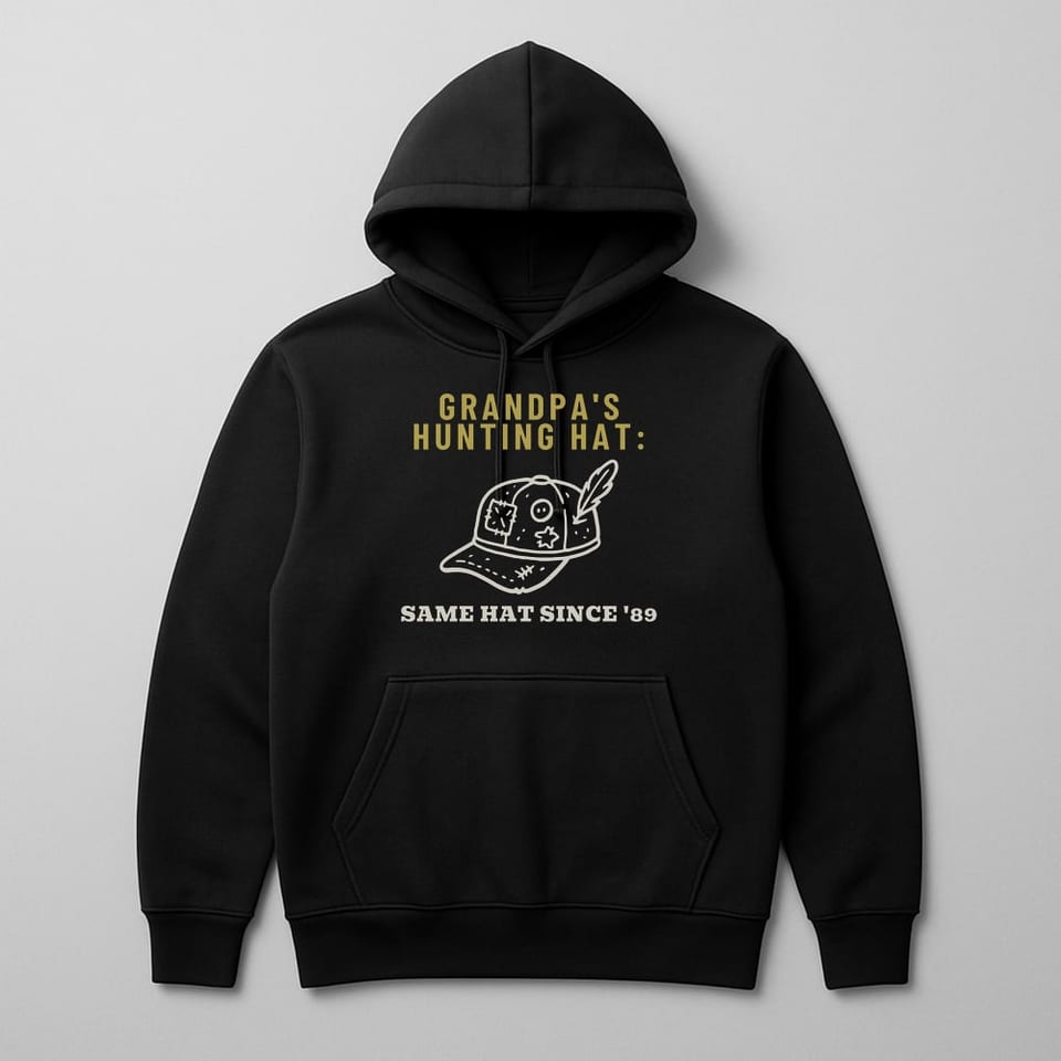 Same Hat Since '89 hoodie, Black