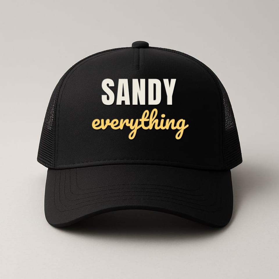 Sandy Everything trucker hat, Black