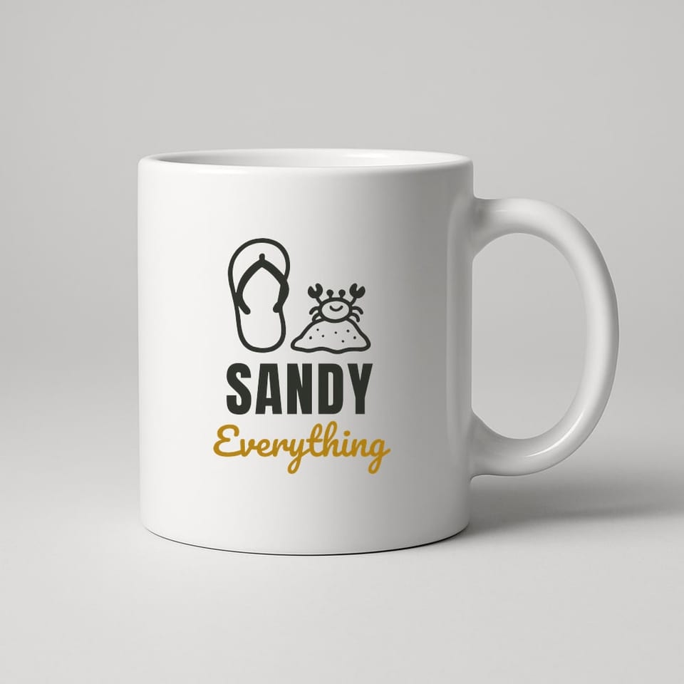 Sandy Everything mug, White