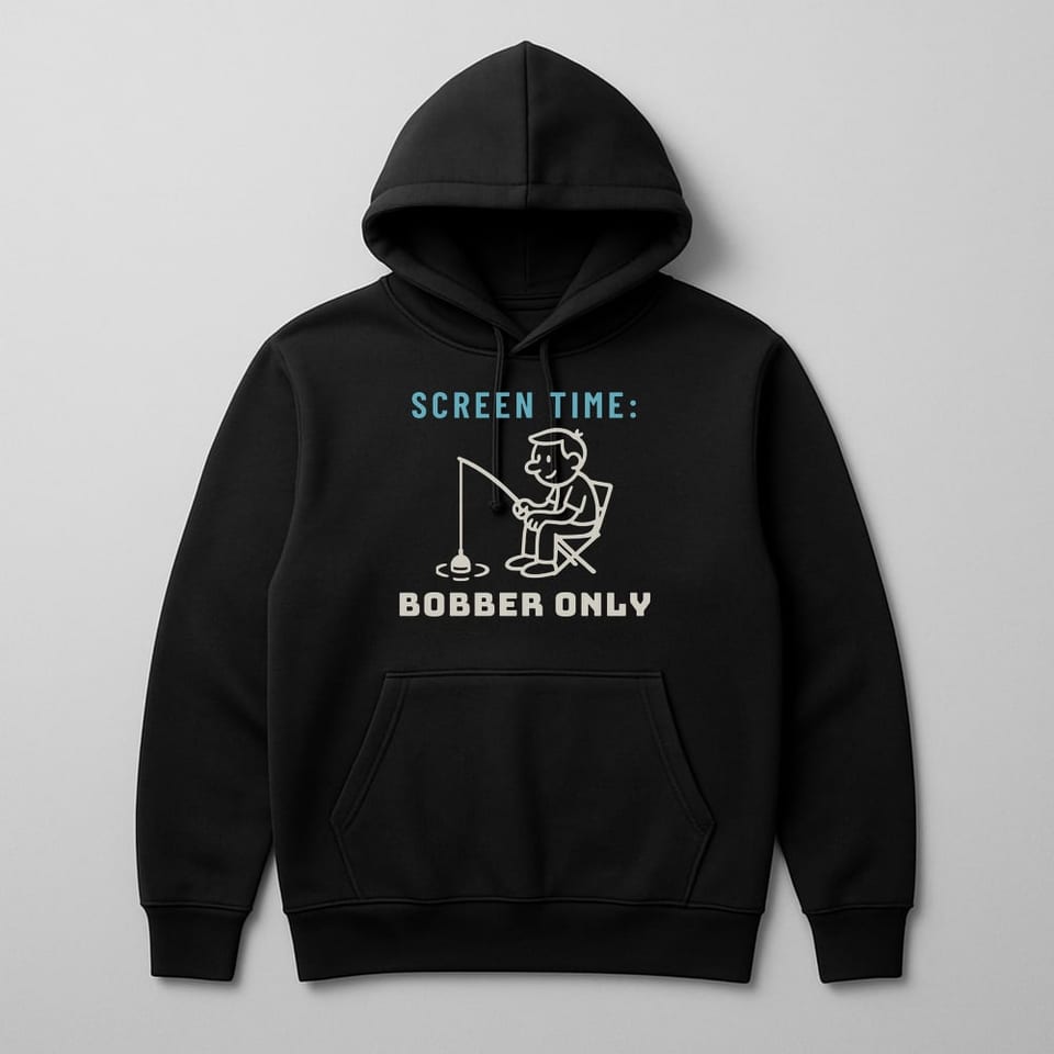 Screen Time: Bobber Only hoodie, Black