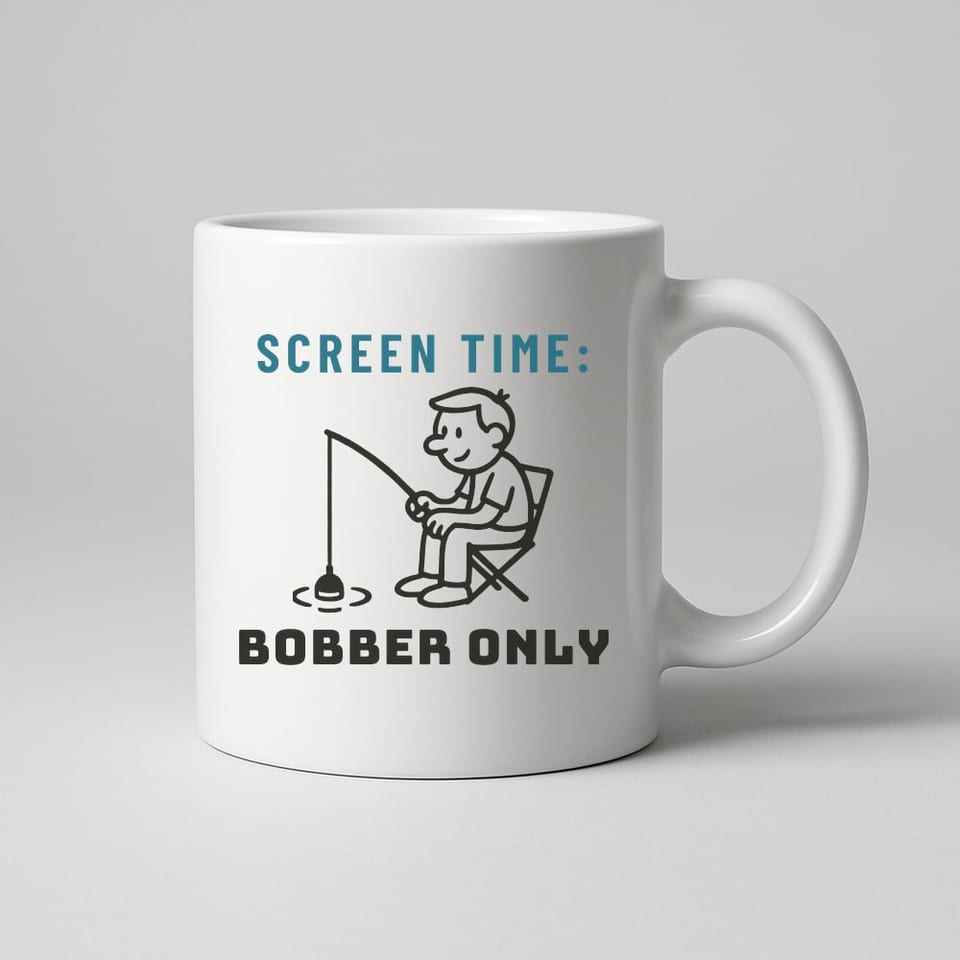 Screen Time: Bobber Only mug, White