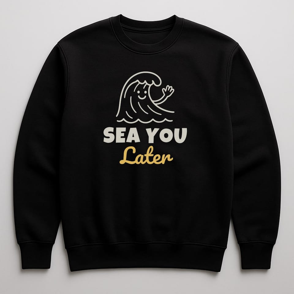 Sea You Later sweatshirt, Black