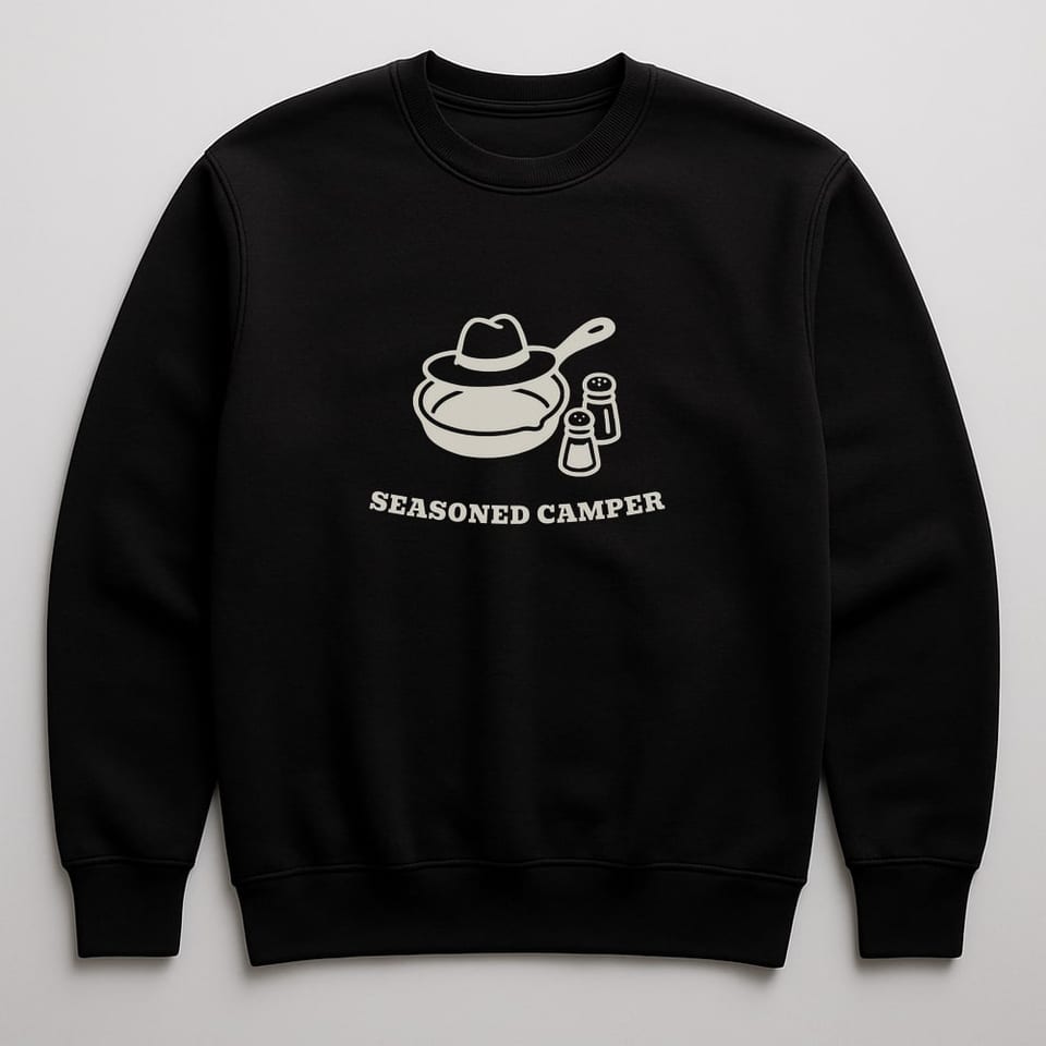 Seasoned Camper sweatshirt, Black