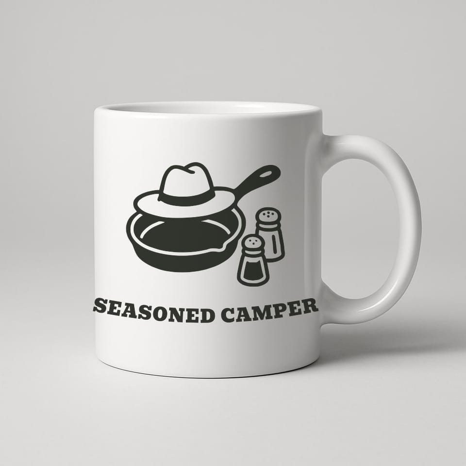 Seasoned Camper mug, White