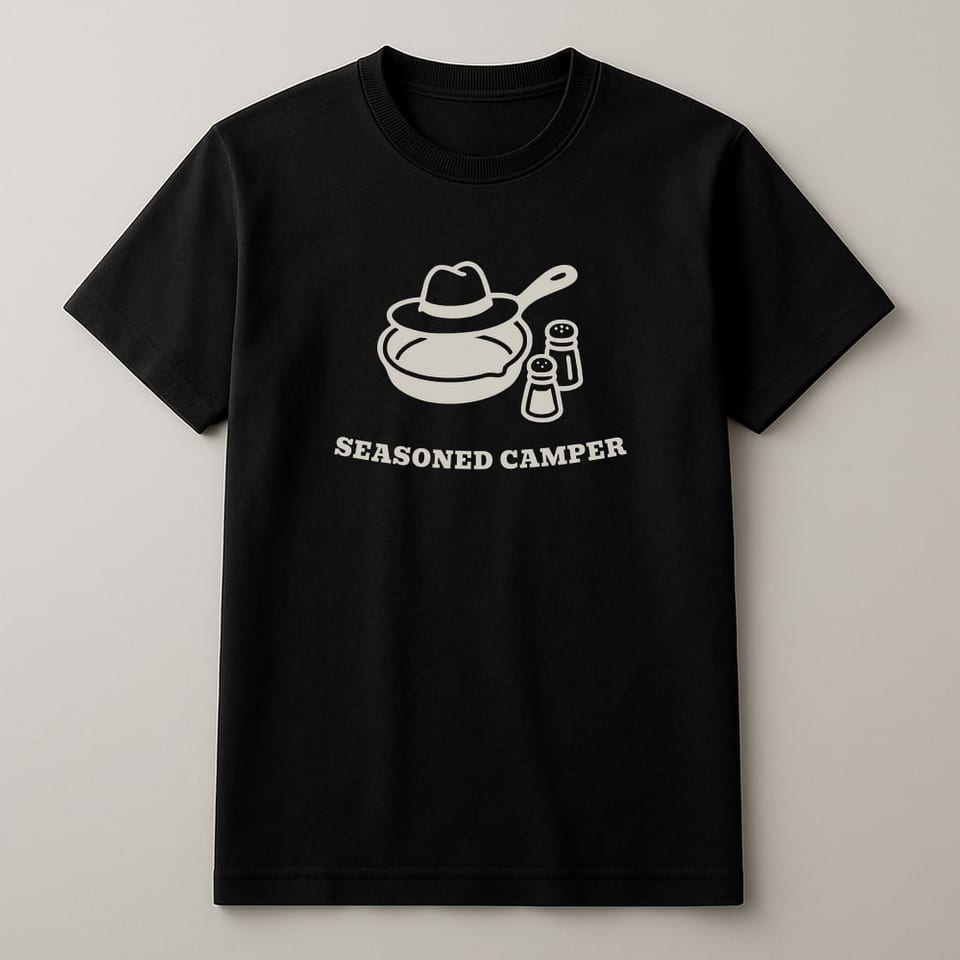 Seasoned Camper tee, Black