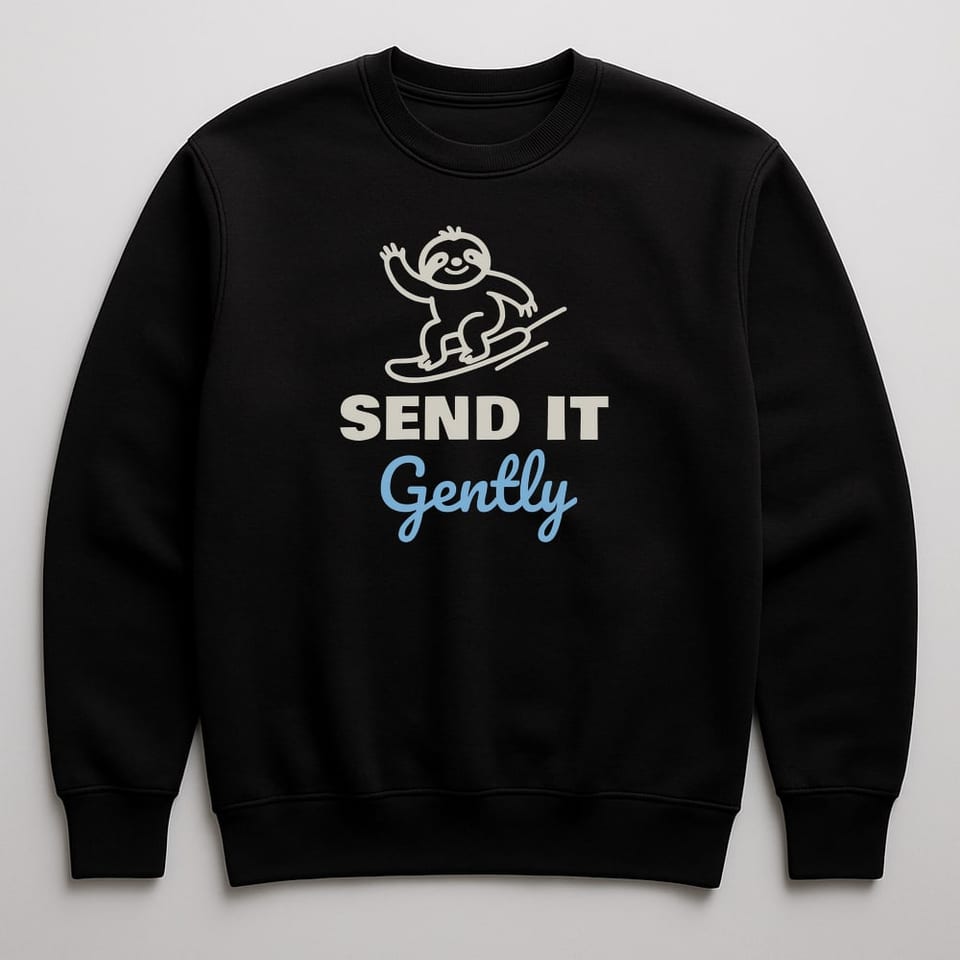 Send It (Gently) sweatshirt, Black