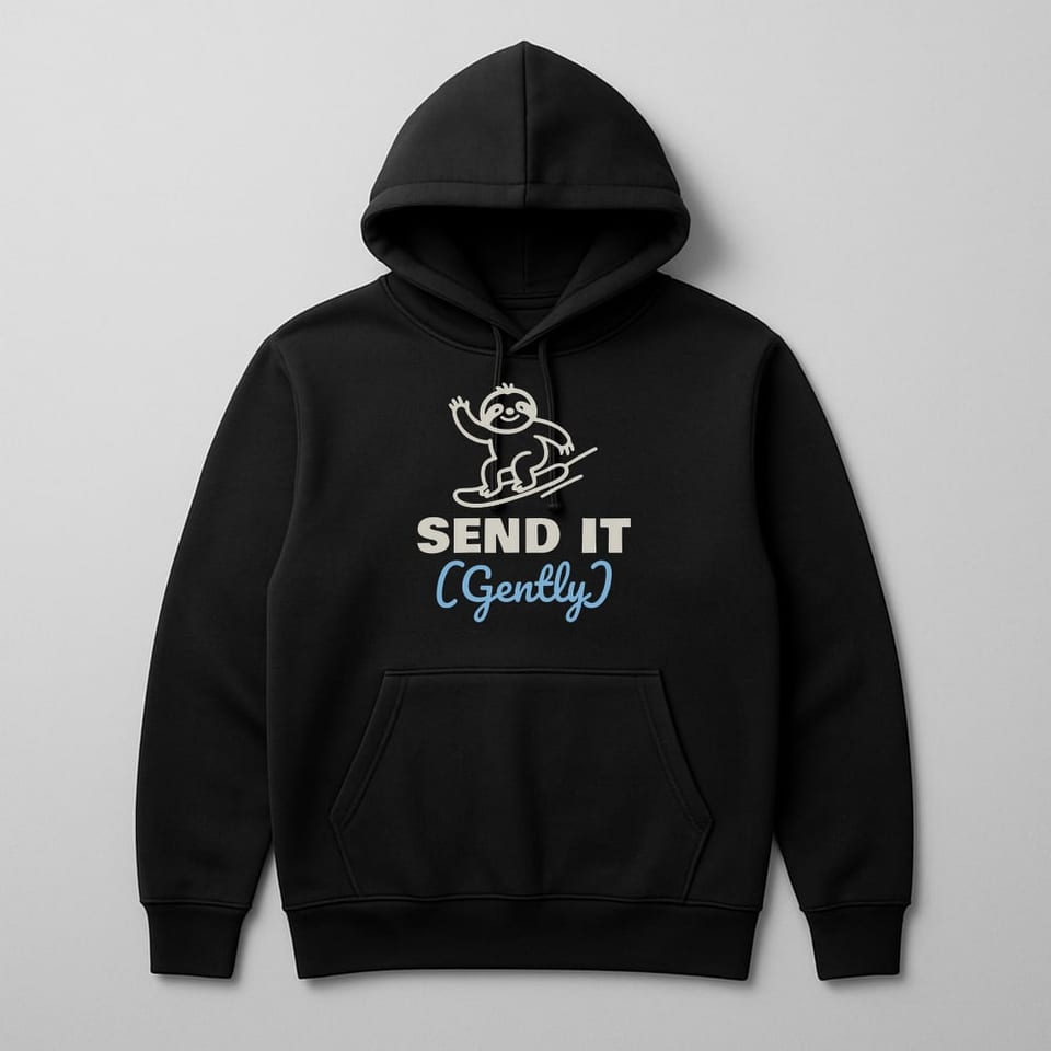 Send It (Gently) hoodie, Black