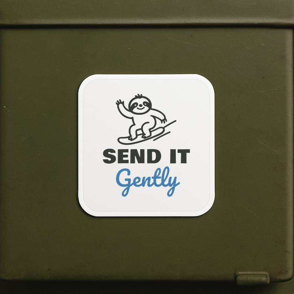 Send It (Gently) sticker, White