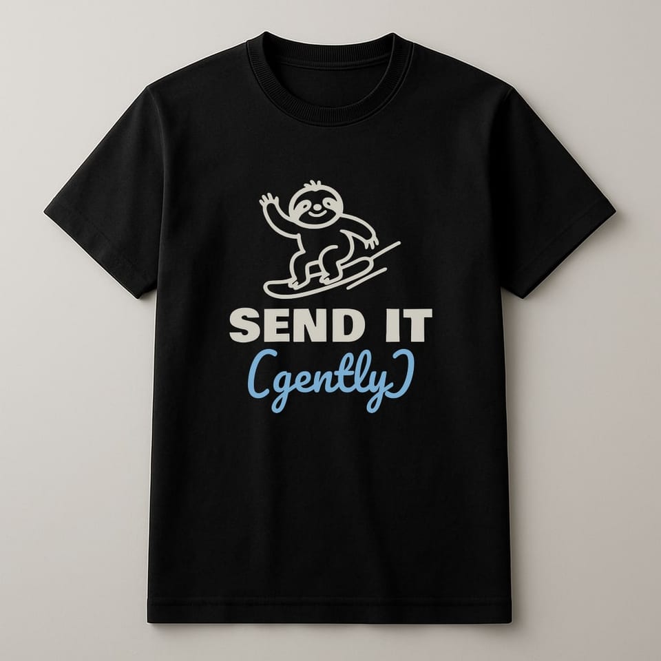 Send It (Gently) tee, Black