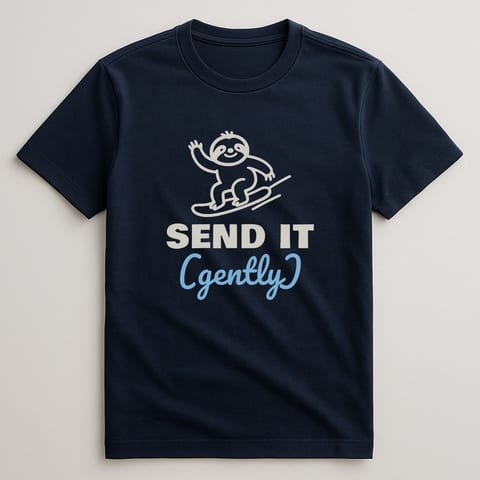 Send It (Gently) tee, Navy