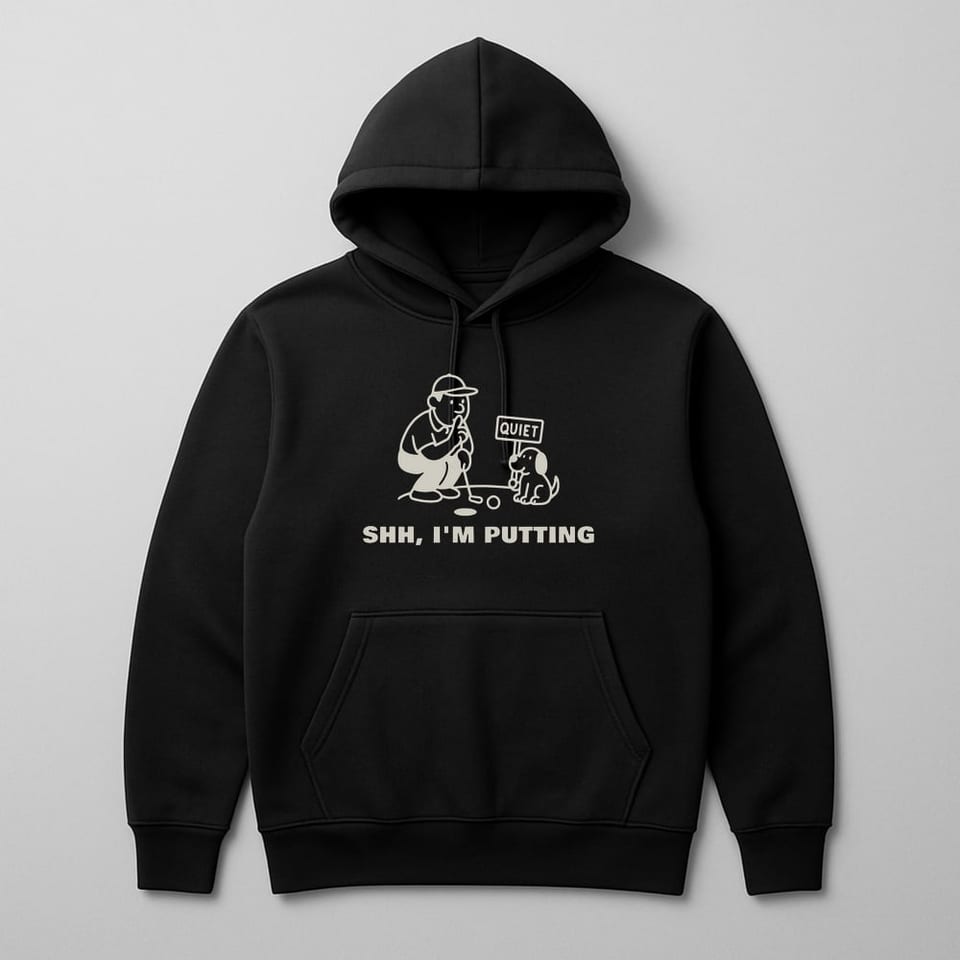 Shh, I'm Putting hoodie, Black