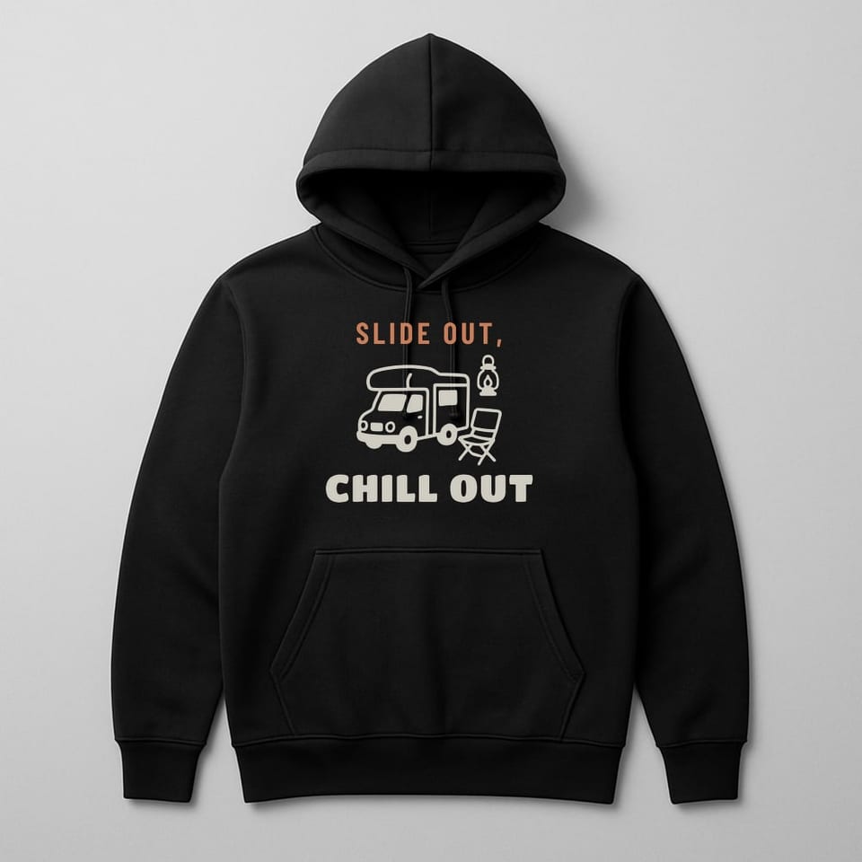 Slide Out, Chill Out hoodie, Black
