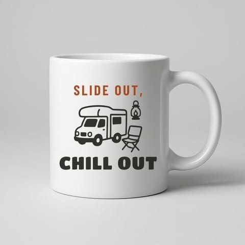 Slide Out, Chill Out mug, White