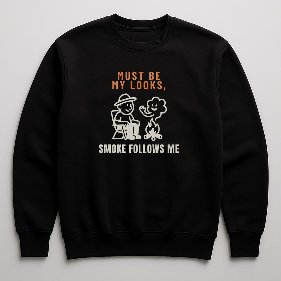 Smoke Follows Me sweatshirt, Black