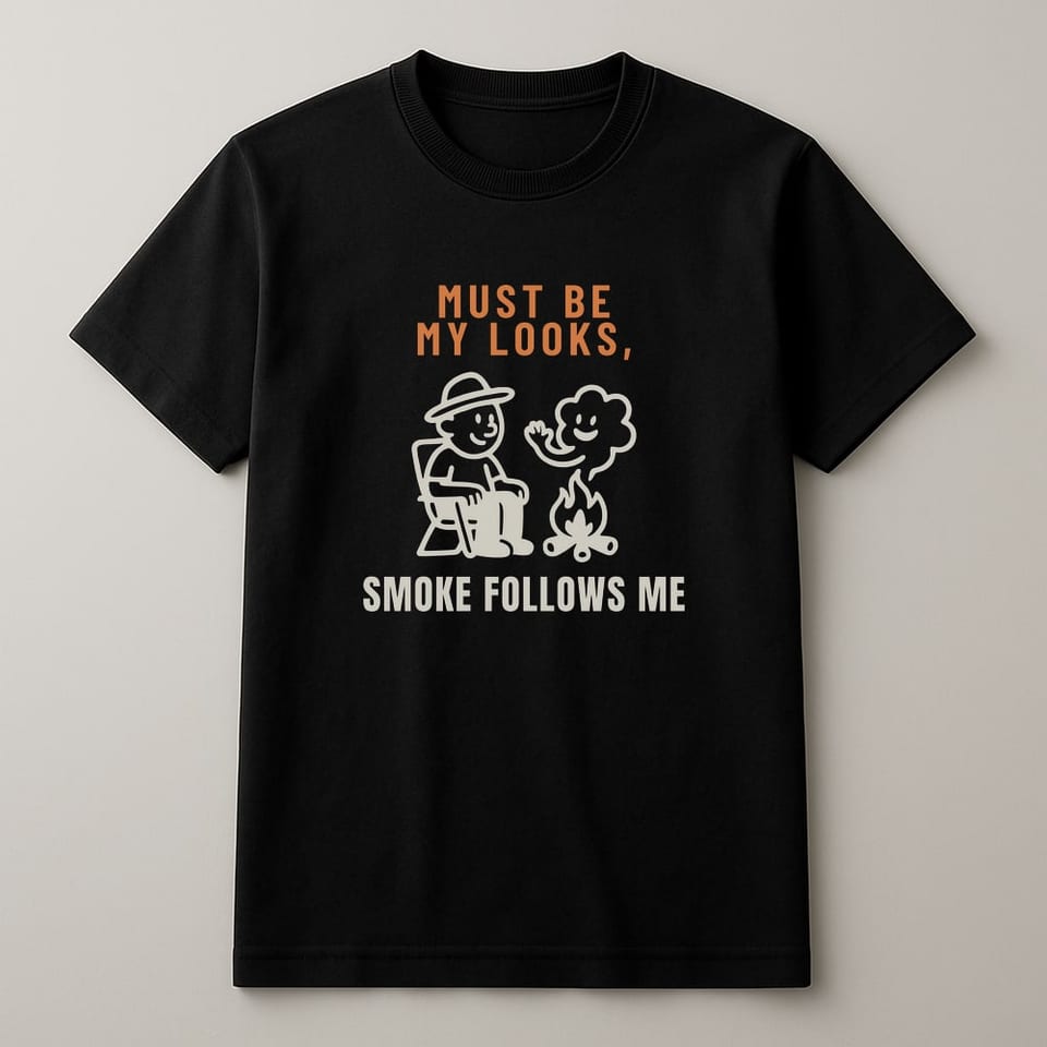 Smoke Follows Me tee, Black