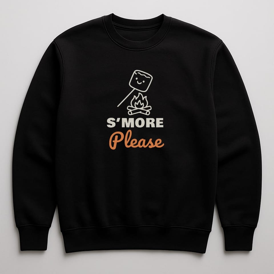 S’more Please sweatshirt, Black