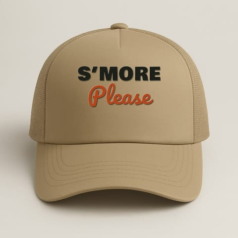 S’more Please trucker hat, Khaki