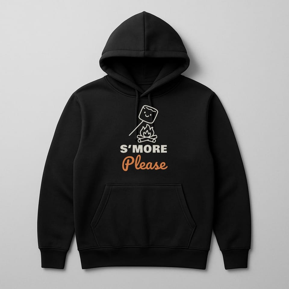 S’more Please hoodie, Black