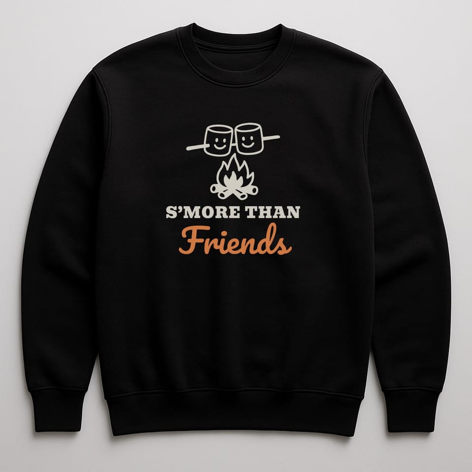 S’more Than Friends sweatshirt, Black