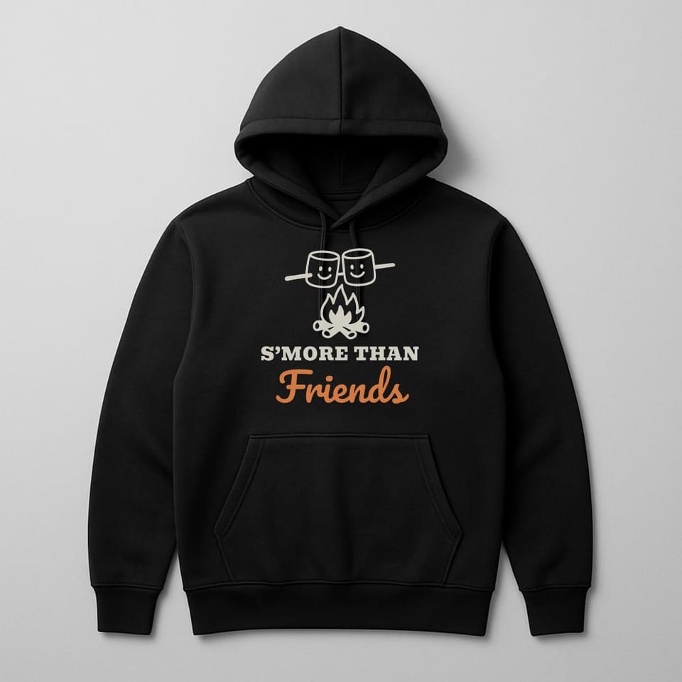 S’more Than Friends hoodie, Black