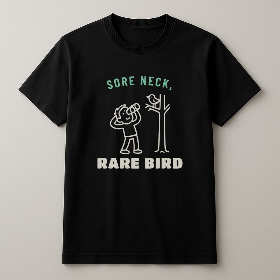 Sore Neck, Rare Bird tee, Black