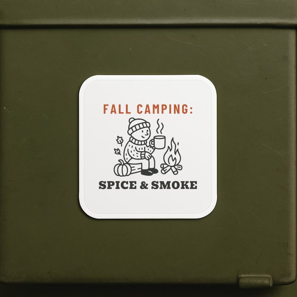 Spice and Smoke sticker, White