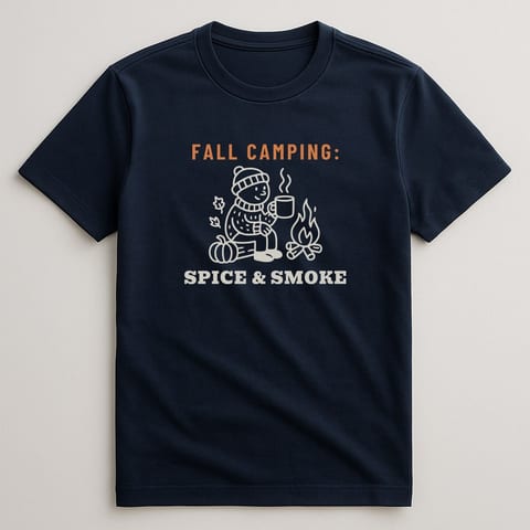 Spice and Smoke tee, Navy