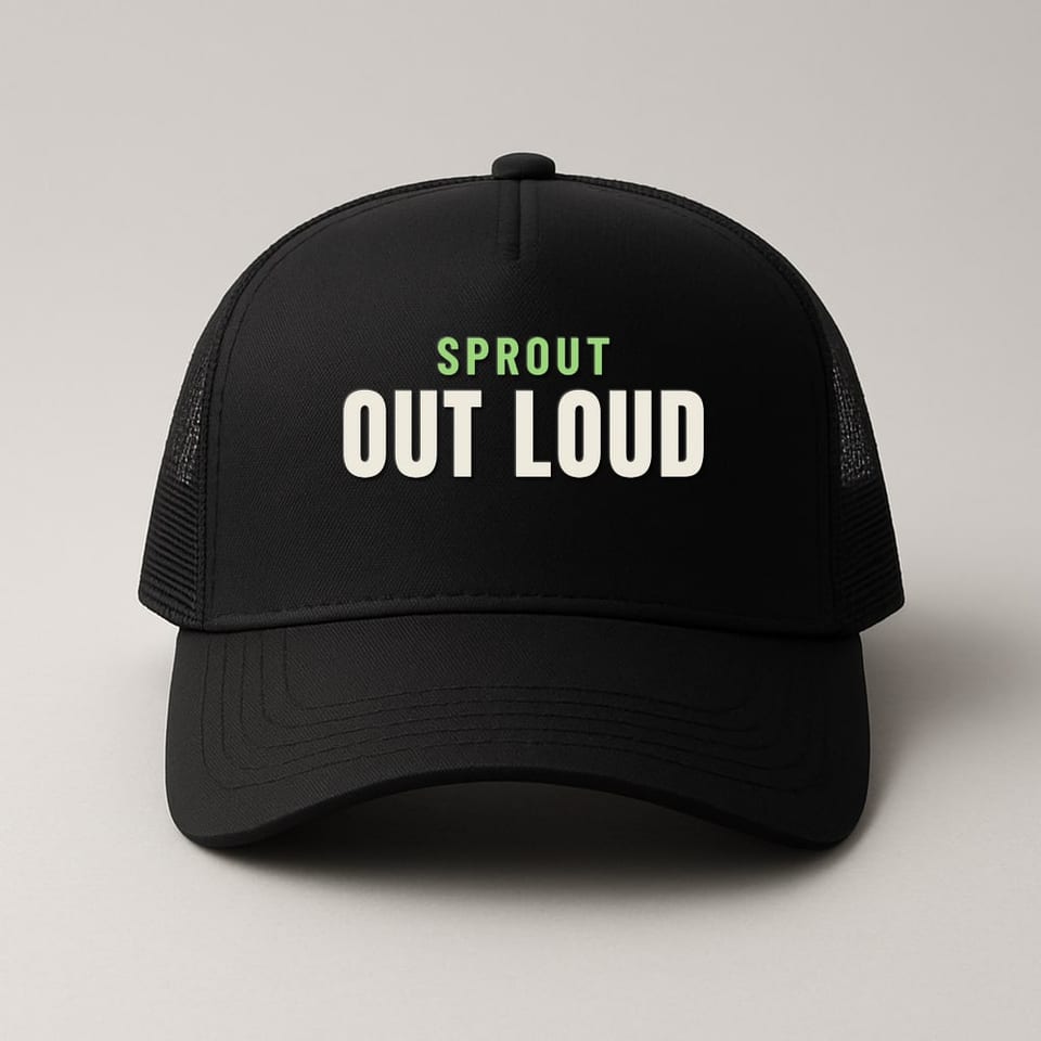 Sprout Out Loud trucker hat, Black