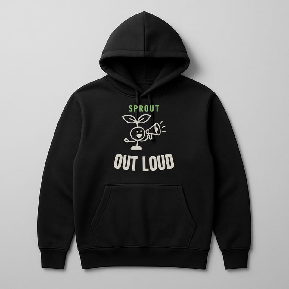 Sprout Out Loud hoodie, Black