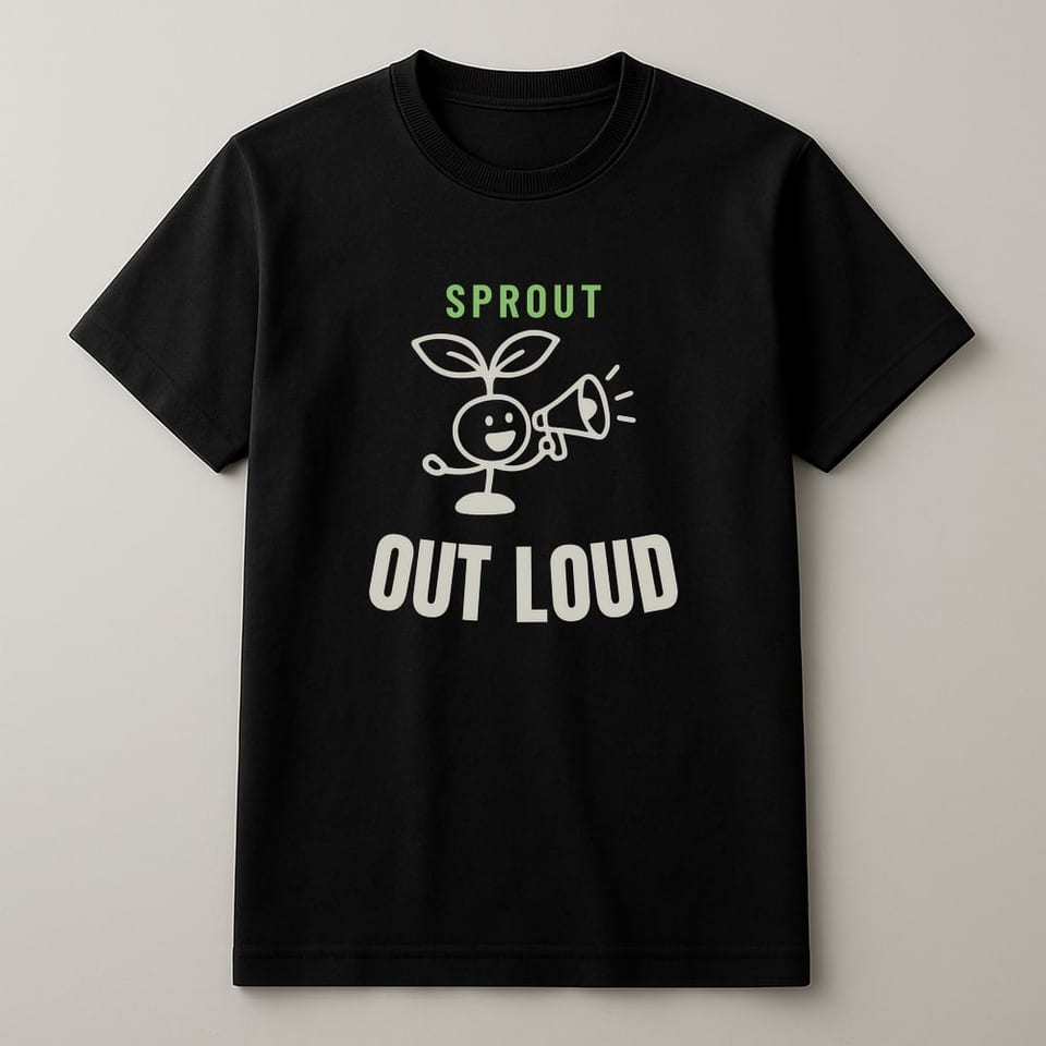 Sprout Out Loud tee, Black