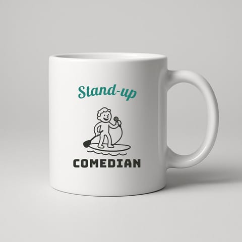 Stand-Up Comedian mug, White