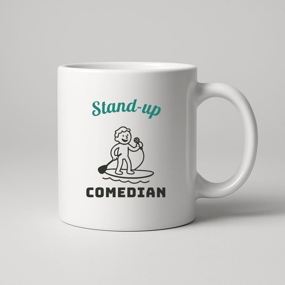 Stand-Up Comedian mug, White