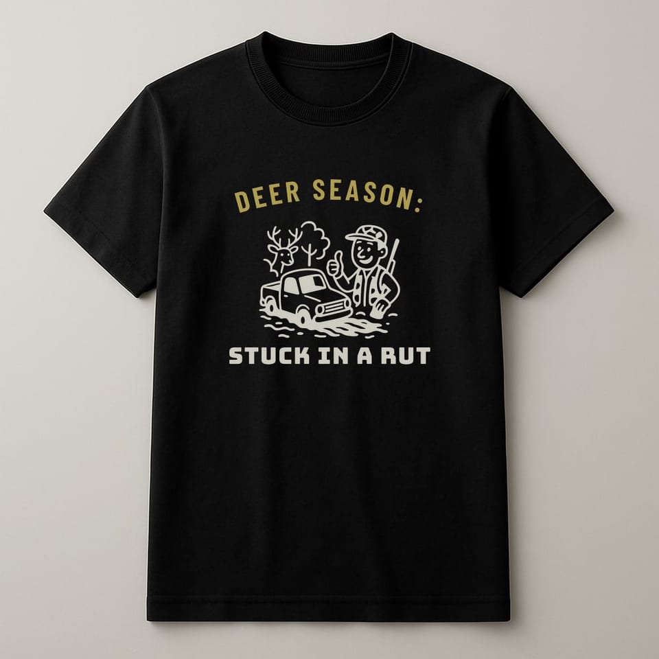 Stuck in a Rut tee, Black