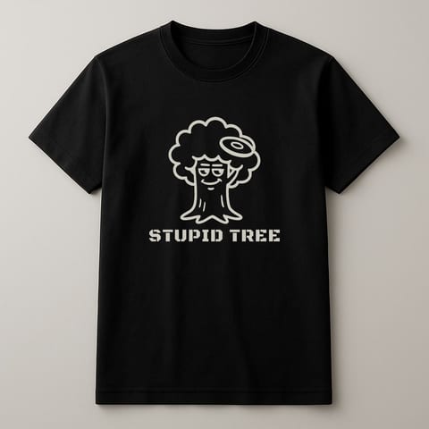Stupid Tree tee, Black
