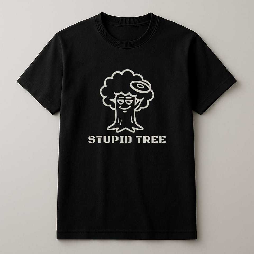 Stupid Tree tee, Black