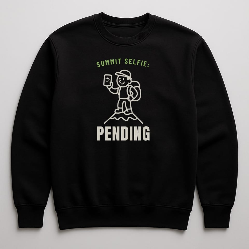 Summit Selfie: Pending sweatshirt, Black