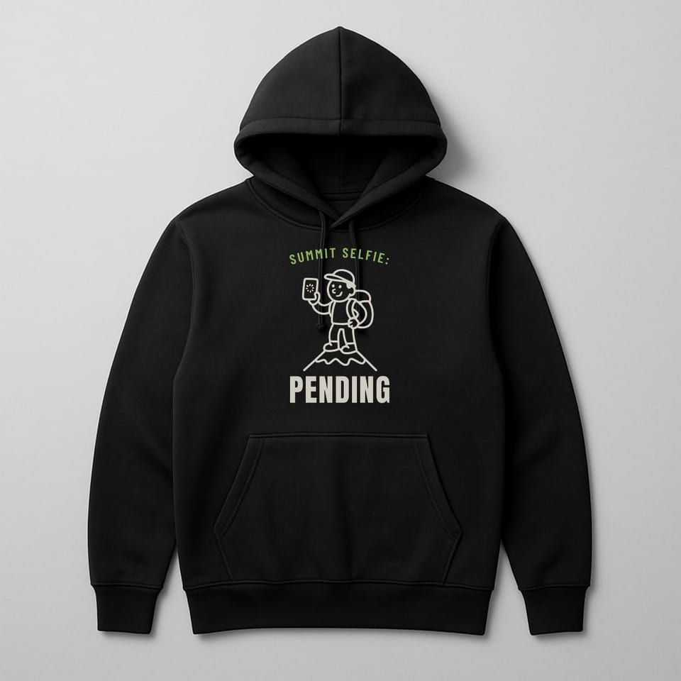 Summit Selfie: Pending hoodie, Black